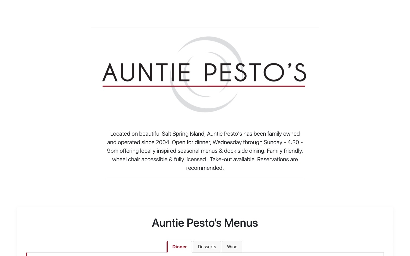 The current homepage